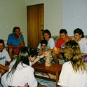 AUS NT AliceSprings 1992 CycadApt TacoParty Jenga 004 : 1992, 8 Cycad Place, Alice Springs, Australia, NT, Parties, Taco's & Twister